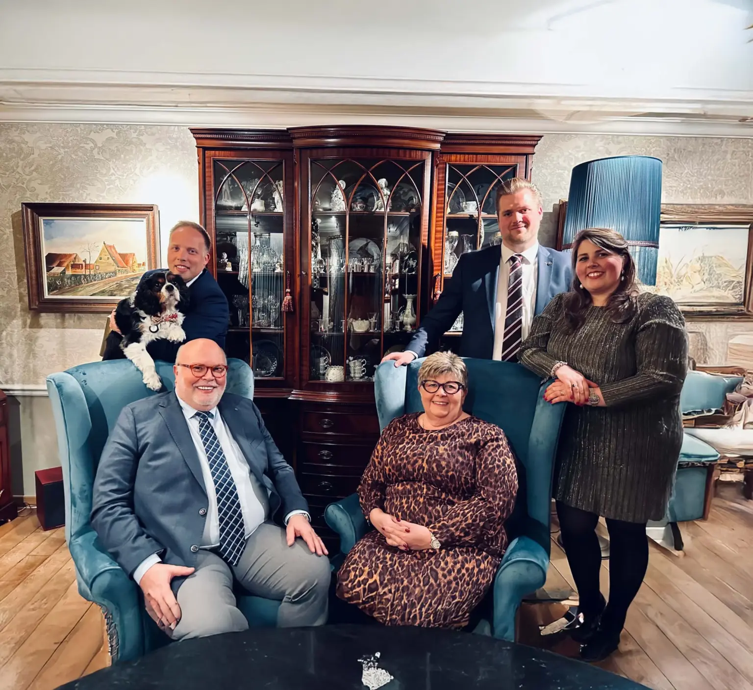 The two generations of owners of Hotel De Castillion