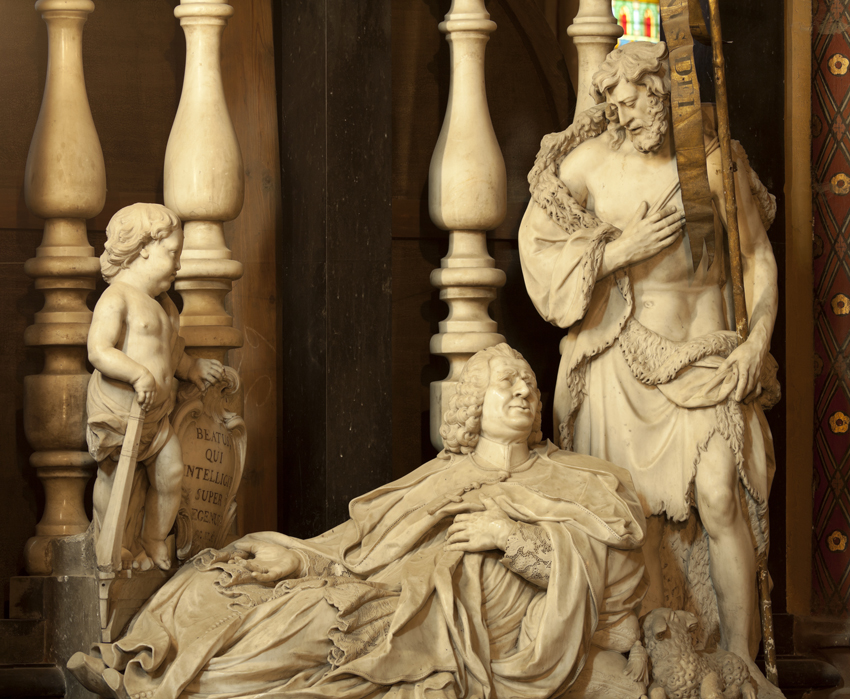 Een beeldwerk van bisschop Joannes Baptista Ludovicus de Castillion