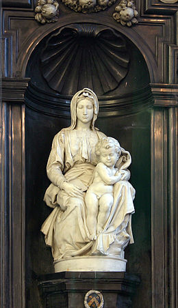 The Church of Our Lady holds a very famous sculpture called “Madonna with child” by the iconic Michelangelo.