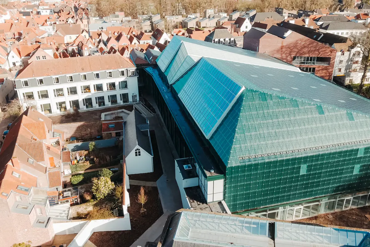 BRUSK kunsthal in bovenaanzicht